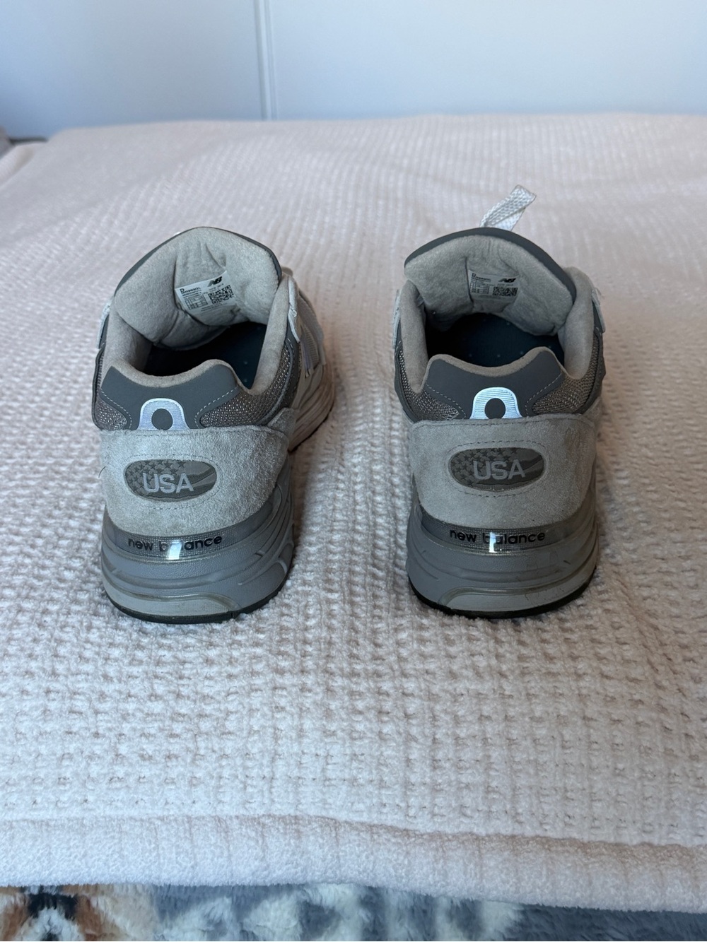 New Balance Men's Gray Suede Athletic Sneakers